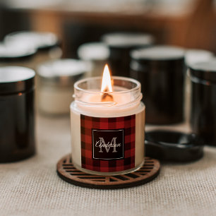 レッドバッファロープレイド 個人イニシャル ギフト スクエアシール