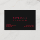 レッドバッファロープレイド |個人イニシャル |ギフト 名刺 (裏面)