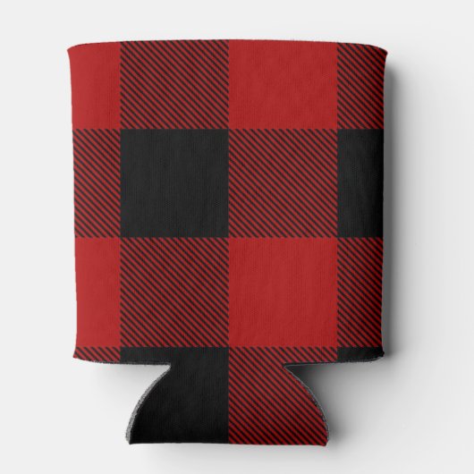 レッドバッファロープレイド |個人イニシャル |ギフト 缶クーラー (裏面)