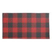 レッドバッファロープレイド 枕カバー (裏面-左)