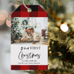 レッドバッファロープレイド&私たちの初めてのクリスマス ギフトタグ<br><div class="desc">レッドバッファロープレイド&私たちの初めてのクリスマス</div>
