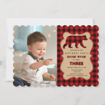 レッドバッファローランバージャックフォトバースデーパーティー