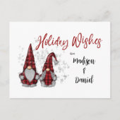 レッドバッファロー素朴プレイドでのホリデーウィッシュ格言 シーズンポストカード (正面)