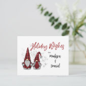 レッドバッファロー素朴プレイドでのホリデーウィッシュ格言 シーズンポストカード (スタンド正面)