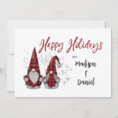 レッドバッファロー素朴プレイドのハッピーホリデー格言 シーズンカード (正面)