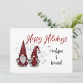 レッドバッファロー素朴プレイドのハッピーホリデー格言 シーズンカード (スタンド正面)