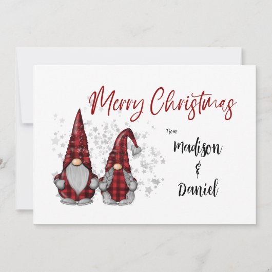 レッドバッファロー素朴プレイドのメリークリスマス格言 シーズンカード (正面)