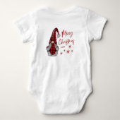 レッドバッファロー素朴プレイドのメリークリスマス格言 ベビーボディスーツ (裏面)