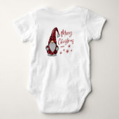 レッドバッファロー素朴プレイドのメリークリスマス格言 ベビーボディスーツ (裏面)