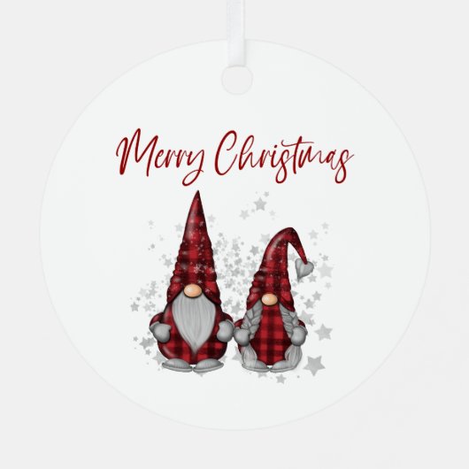 レッドバッファロー素朴プレイドのメリークリスマス格言 メタルオーナメント (裏面)