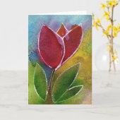 レッドバディノーテカード カード (黄色い花)