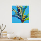 レッドバナナツリー、オリジナル油絵 ポスター (キッチン)