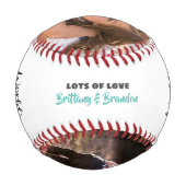 レッドバナーワールドズ最大パパタイポグラフィ モダン 野球ボール (裏面)