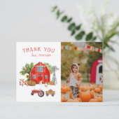 レッドババーン | ファームをテーマにした誕生日の感謝カード サンキューカード (スタンド正面)