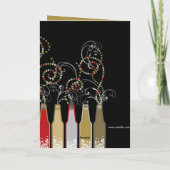 レッドバブリーボトルニューイヤー大晦日ホリデーパーティー シーズンカード (裏面)