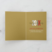 レッドバブリーボトルニューイヤー大晦日ホリデーパーティー シーズンカード (内部)