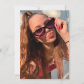 レッドバブルハートガーリーキュート90歳の誕生日パーティー 招待状 (裏面)