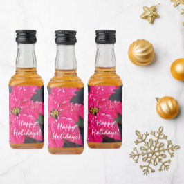 レッドバリエーションポインセティアスホリデイ リキュールボトルラベル