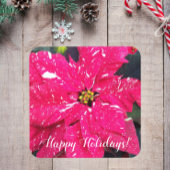 レッドバリゲテッドポインセチアフローラホリデイ コースター