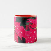 レッドバリゲテッドポインセティアホリデイ マグカップ (中央)
