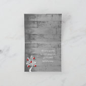 レッドバレンタインハートツリーサンキューカード カード (内部)