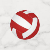 レッドバレーボールチームカラーズスポーツパーティー コンフェッティ (スモール正面)