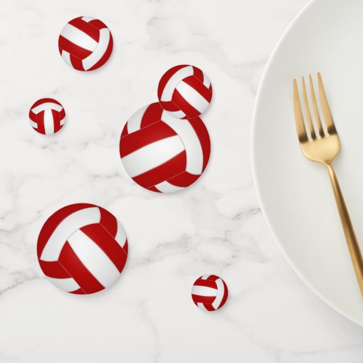 レッドバレーボールチームカラーズスポーツパーティー コンフェッティ (グループ)