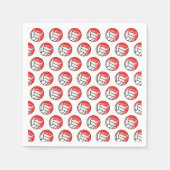 レッドバレーボール紙カクテルパーティー スタンダードカクテルナプキン (正面)