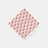 レッドバレーボール紙カクテルパーティー スタンダードカクテルナプキン (角)