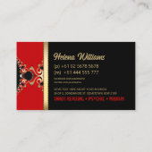 レッドバロックエレガンテタロット名刺 名刺 (裏面)