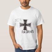 レッドバロンのフォッカーDR1三面ヴィンテージ記章 Tシャツ (正面)