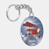 「レッドバロン」三面腕時計 キーホルダー (正面左)