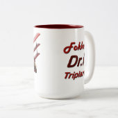 レッドバロン – Fokker Dr.1 Triplane ツートーンマグカップ (正面右)