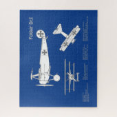 レッドバロンFokker Dr1 – 飛行機の設計図ABD ジグソーパズル (縦)