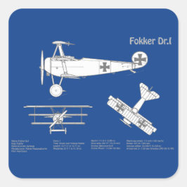 レッドバロンFokker Dr1 – 飛行機の設計図ABD スクエアシール