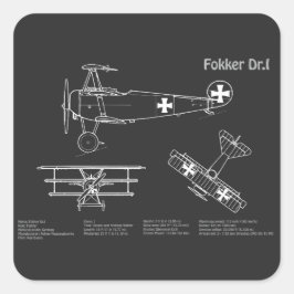 レッドバロンFokker Dr1 – 飛行機の設計図PD スクエアシール