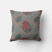 レッドバンクシア水彩色 – オーストラリア先住民花 クッション (裏面)