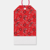 レッドバンダナウエスタンカウボーイネームおもしろい ギフトタグ (裏面)