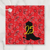 レッドバンダナウエスタンカウボーイブートスプリーズAGEおもしろい フェイバータグ (正面)