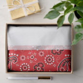 レッドバンダナツートーンイエローホワ素朴イト 薄葉紙 (ギフト)