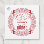 レッドバンダナファーストRodeoありがとうメッセージカード- Wes フェイバータグ (正面)