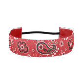 レッドバンダナヘアアクセサリーおもしろいノンヘッドバスリップまたは滑ることンド アスレチックヘッドバンド (正面)