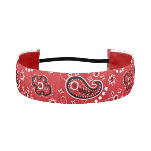 レッドバンダナヘアアクセサリーおもしろいノンヘッドバスリップまたは滑ることンド アスレチックヘッドバンド