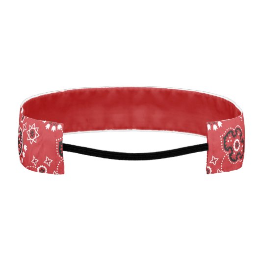 レッドバンダナヘアアクセサリーおもしろいノンヘッドバスリップまたは滑ることンド アスレチックヘッドバンド (裏面)