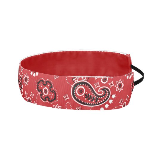 レッドバンダナヘアアクセサリーおもしろいノンヘッドバスリップまたは滑ることンド アスレチックヘッドバンド (右)