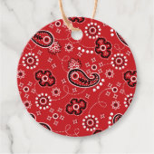 レッドバンダナモダンカウボーイウェスタンロデオアウトドア フェイバータグ (正面)