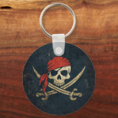 レッドバンダナ海賊旗 キーホルダー (正面)