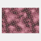 レッドバーガンディ金ゴールドグリッタースストライプターズ   ラッピングペーパーシート (正面3)