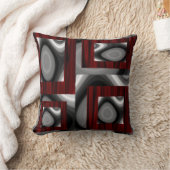 レッドバーガンディ&グレースワーズ装飾用クッション クッション (ブランケット)