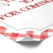 レッドバーガーBBQベビーシャワーありがとうござ来う ポスター (角)